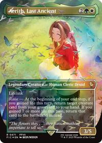Aerith, Last Ancient (Borderless) (Chocobo Track Foil) (471) [Commander: FINAL FANTASY]