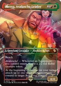 Barret, Avalanche Leader (Borderless) (Chocobo Track Foil) (472) [Commander: FINAL FANTASY]