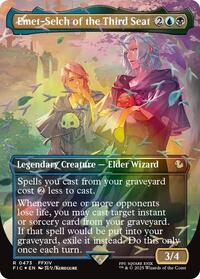 Emet-Selch of the Third Seat (Borderless) (Chocobo Track Foil) (473) [Commander: FINAL FANTASY]