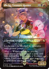 Locke, Treasure Hunter (Borderless) (Chocobo Track Foil) (475) [Commander: FINAL FANTASY]