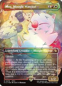 Mog, Moogle Warrior (Borderless) (Chocobo Track Foil) (476) [Commander: FINAL FANTASY]