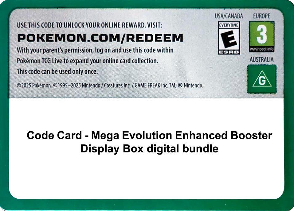 Code Card - Mega Evolution Enhanced Booster Display Box digital bundle [ME01: Mega Evolution]