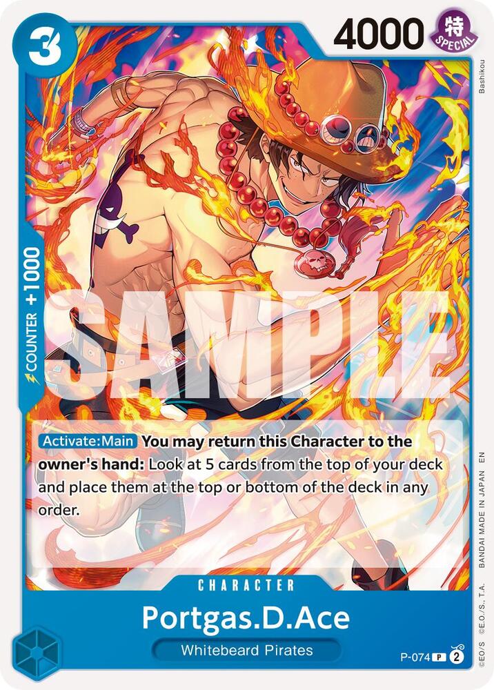 Portgas.D.Ace - P-074 (Pirate Foil) (P-074) [Premium Booster -The Best- Vol. 2]