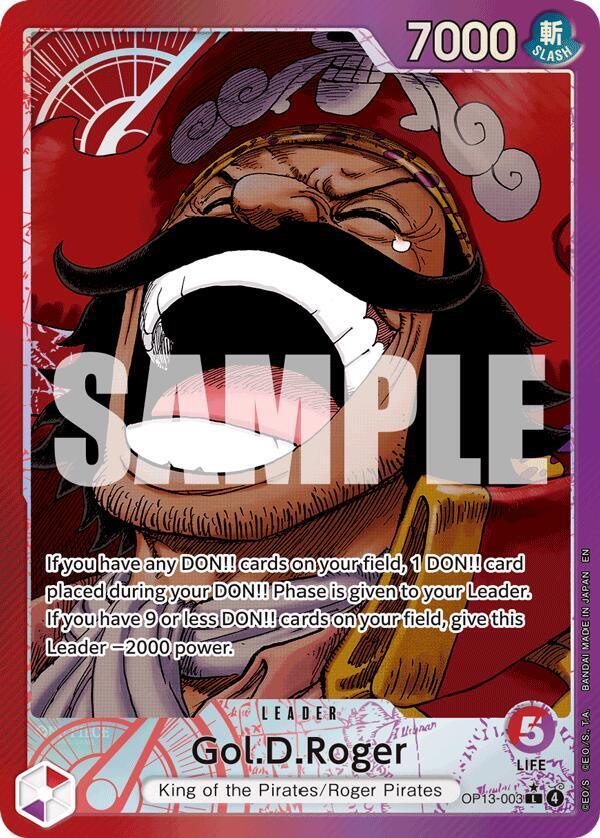 Gol.D.Roger (003) (Alternate Art) (OP13-003) [Carrying On His Will]
