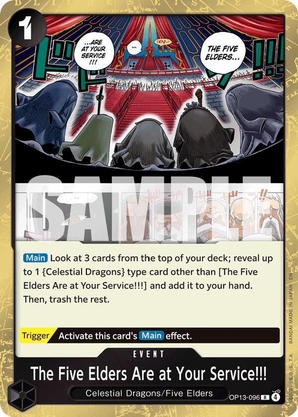 The Five Elders Are at Your Service!!! (OP13-096) [Carrying On His Will]