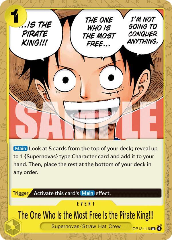 The One Who Is the Most Free Is the Pirate King!!! (OP13-116) [Carrying On His Will]