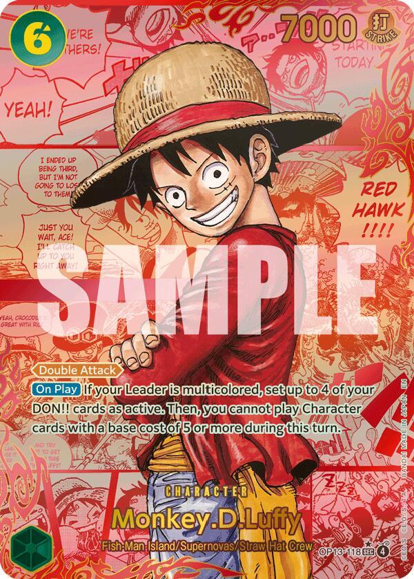 Monkey.D.Luffy (118) (Red Super Alternate Art) (OP13-118) [Carrying On His Will]