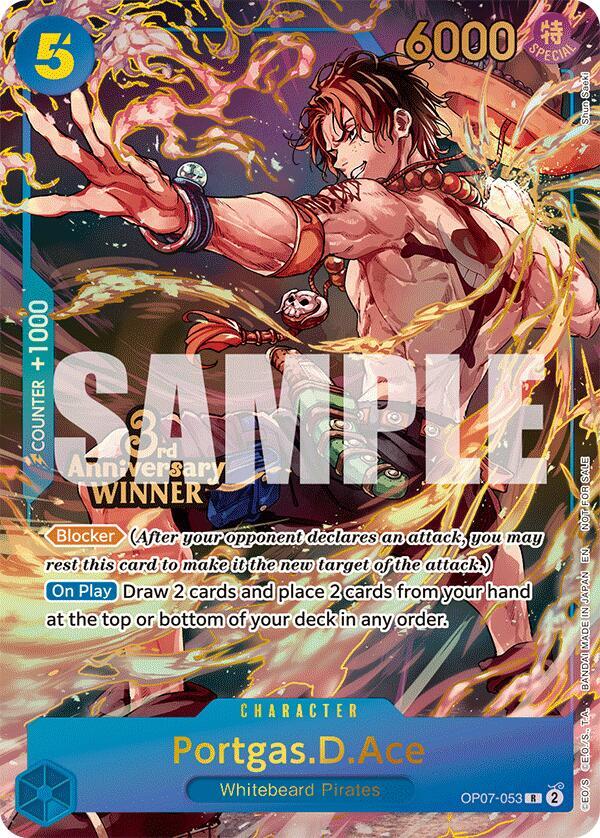 Portgas.D.Ace - OP07-053 (3rd Anniversary Winner) (OP07-053) [One Piece Promotion Cards]