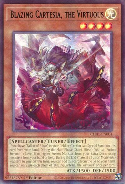 Blazing Cartesia, the Virtuous (CH01-EN004) [THE CHRONICLES DECK: The Fallen & The Virtuous (All-Foil Edition)]