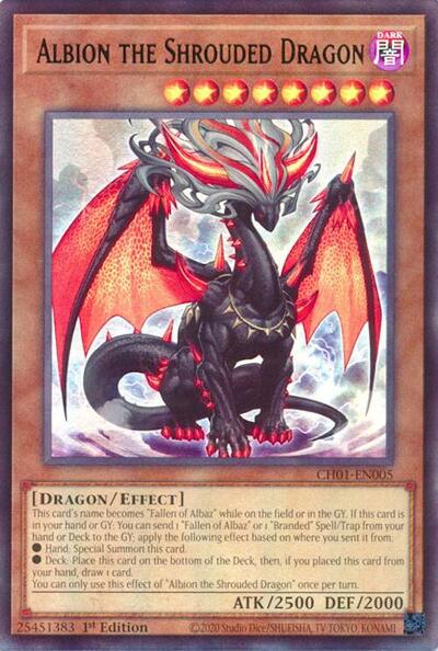 Albion the Shrouded Dragon (CH01-EN005) [THE CHRONICLES DECK: The Fallen & The Virtuous (All-Foil Edition)]