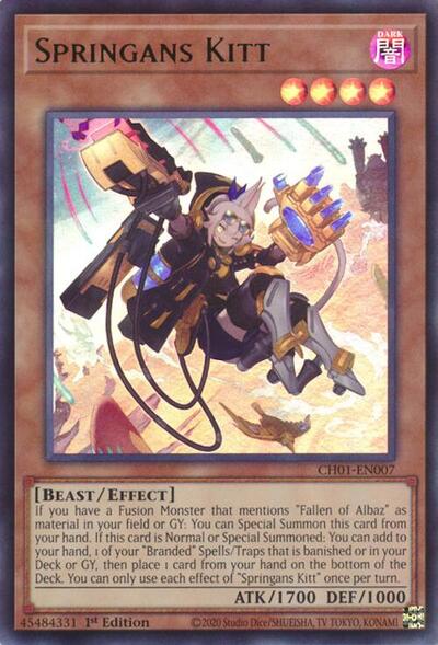 Springans Kitt (CH01-EN007) [THE CHRONICLES DECK: The Fallen & The Virtuous (All-Foil Edition)]