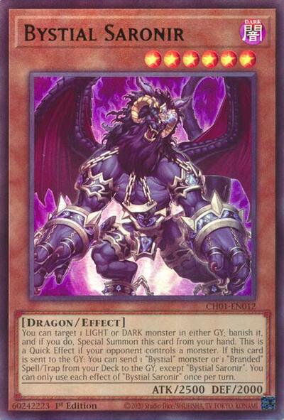 Bystial Saronir (CH01-EN012) [THE CHRONICLES DECK: The Fallen & The Virtuous (All-Foil Edition)]