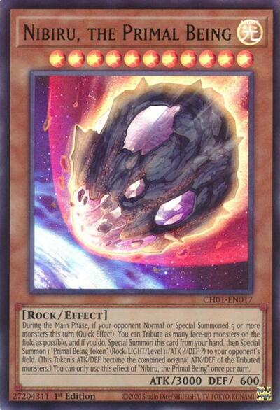 Nibiru, the Primal Being (CH01-EN017) [THE CHRONICLES DECK: The Fallen & The Virtuous (All-Foil Edition)]