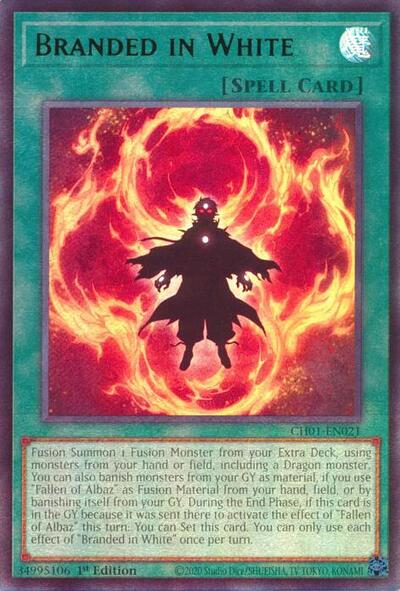 Branded in White (CH01-EN021) [THE CHRONICLES DECK: The Fallen & The Virtuous (All-Foil Edition)]