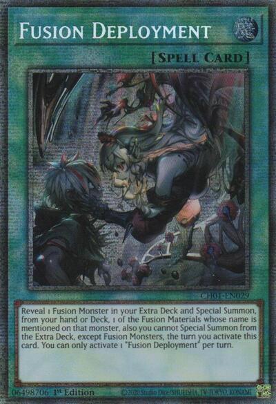 Fusion Deployment (Starlight Rare) (CH01-EN029) [THE CHRONICLES DECK: The Fallen & The Virtuous (All-Foil Edition)]