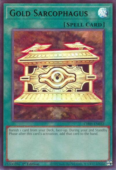 Gold Sarcophagus (CH01-EN032) [THE CHRONICLES DECK: The Fallen & The Virtuous (All-Foil Edition)]