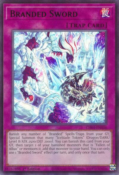 Branded Sword (CH01-EN036) [THE CHRONICLES DECK: The Fallen & The Virtuous (All-Foil Edition)]