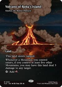 Volcano of Roku's Island - Valakut, the Molten Pinnacle (Borderless) (61) [Avatar: The Last Airbender: Eternal-Legal]
