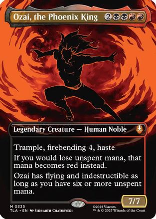 Ozai, the Phoenix King (0335) (Borderless) (TLA-335) - Avatar: The Last Airbender Foil
