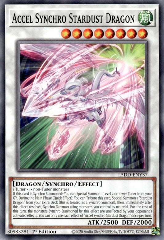 Accel Synchro Stardust Dragon (L5DD-ENY37) [Legendary 5D's Decks]