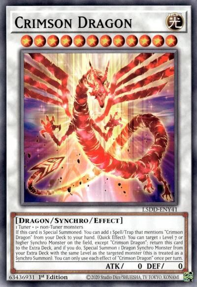 Crimson Dragon (L5DD-ENY41) [Legendary 5D's Decks]