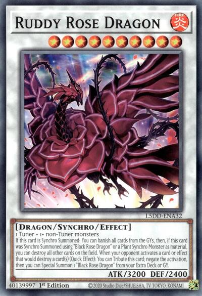 Ruddy Rose Dragon (L5DD-ENA32) [Legendary 5D's Decks]