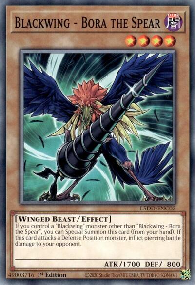 Blackwing - Bora the Spear (L5DD-ENC02) [Legendary 5D's Decks]