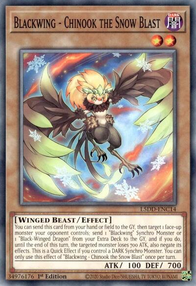 Blackwing - Chinook the Snow Blast (L5DD-ENC14) [Legendary 5D's Decks]