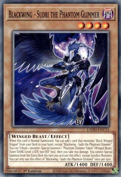 Blackwing - Sudri the Phantom Glimmer (L5DD-ENC15) [Legendary 5D's Decks]
