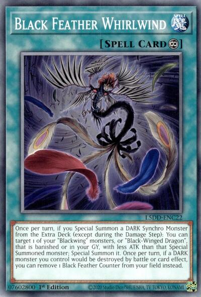 Black Feather Whirlwind (L5DD-ENC22) [Legendary 5D's Decks]