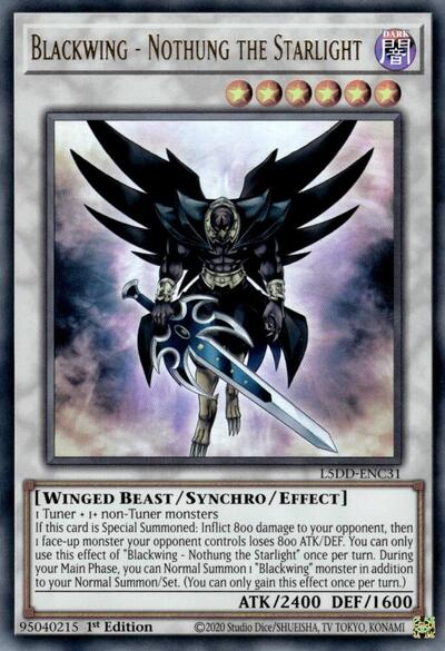 Blackwing - Nothung the Starlight (L5DD-ENC31) [Legendary 5D's Decks]