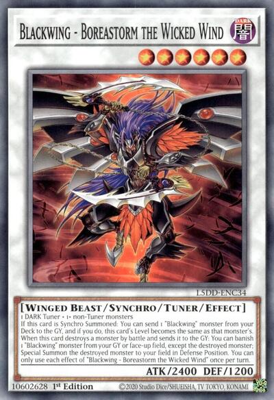 Blackwing - Boreastorm the Wicked Wind (L5DD-ENC34) [Legendary 5D's Decks]