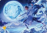Waterbender Ascension Art Card (Gold-Stamped Planeswalker Symbol) (6) [Art Series: Avatar: The Last Airbender]