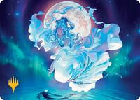 Yue, the Moon Spirit Art Card (Gold-Stamped Planeswalker Symbol) (7) [Art Series: Avatar: The Last Airbender]