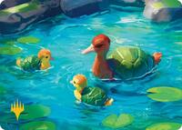 Turtle-Duck Art Card (Gold-Stamped Planeswalker Symbol) (18) [Art Series: Avatar: The Last Airbender]
