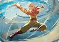 Aang, Swift Savior Art Card (20) [Art Series: Avatar: The Last Airbender]