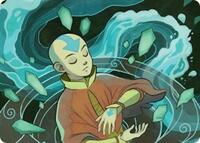 Aang, at the Crossroads Art Card (45) [Art Series: Avatar: The Last Airbender]