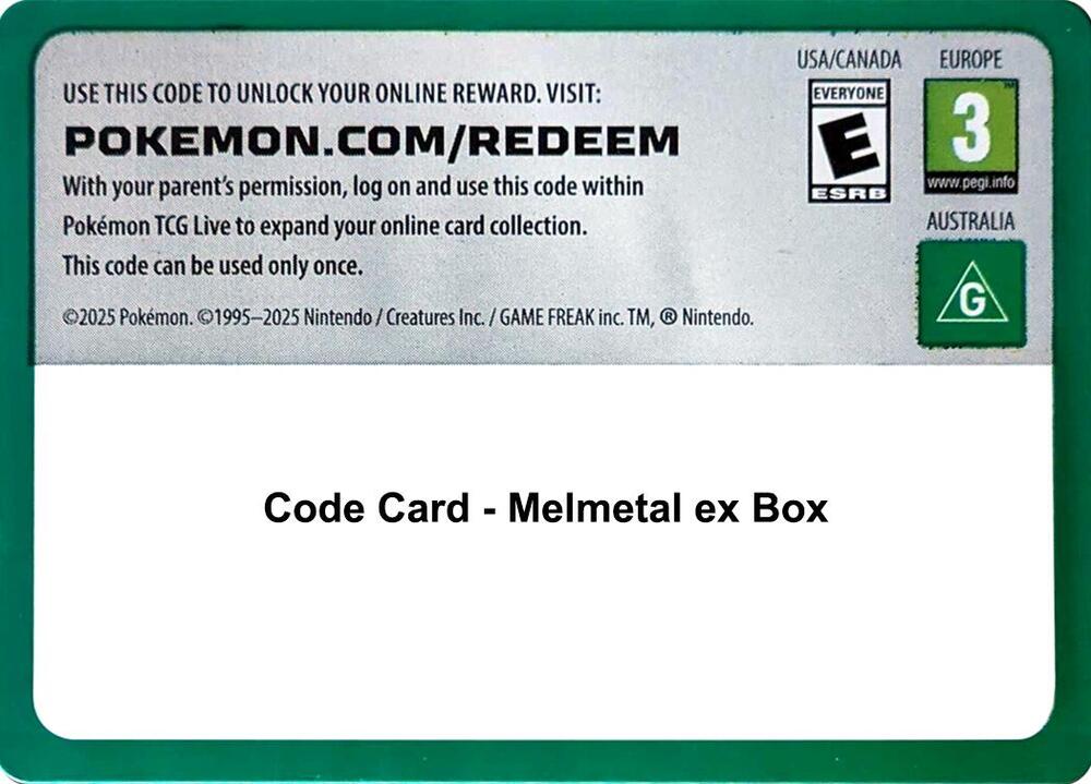 Code Card - Melmetal ex Box [Miscellaneous Cards & Products]