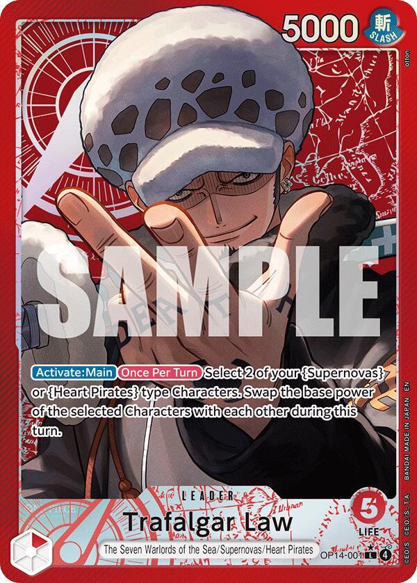 Trafalgar Law - OP14-001 (Alternate Art) (OP14-001) [The Azure Sea's Seven]