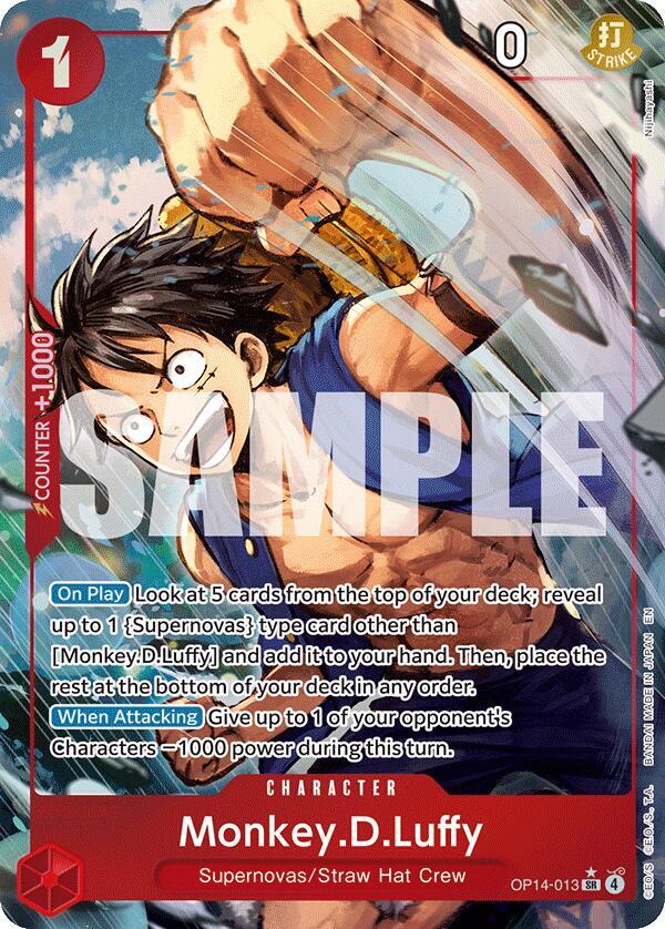 Monkey.D.Luffy - OP14-013 (Alternate Art) (OP14-013) [The Azure Sea's Seven]