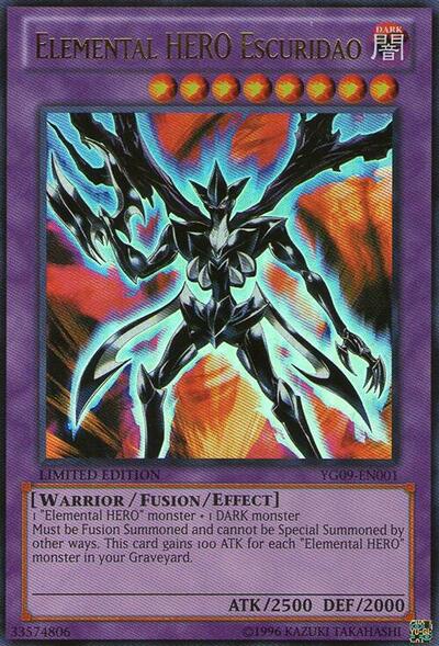 Elemental HERO Escuridao (YG09-EN001) [Yu-Gi-Oh! GX Manga Promotional Cards]