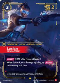 Lucian - Gunslinger (Alternate Art) (028a/221) [Spiritforged]