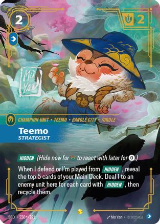 Teemo - Strategist (Signature) (230*/221) - Spiritforged Foil