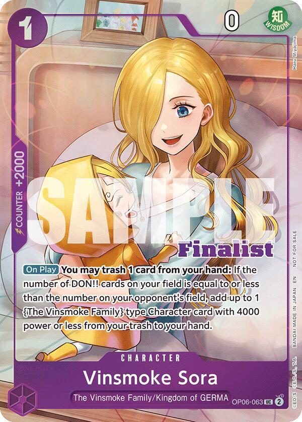 Vinsmoke Sora (CS 25-26 Finalist Card Set 2) (OP06-063) [One Piece Promotion Cards]