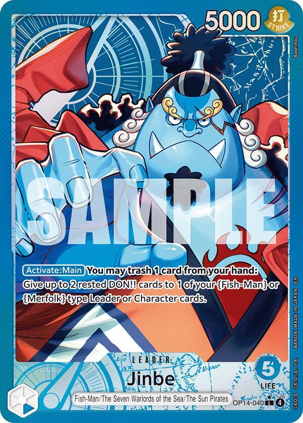 Jinbe - OP14-040 (Alternate Art) (OP14-040) [The Azure Sea's Seven]