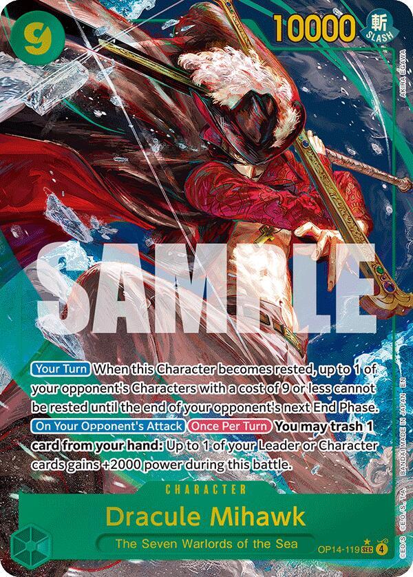 Dracule Mihawk - OP14-119 (Alternate Art) (OP14-119) [The Azure Sea's Seven]