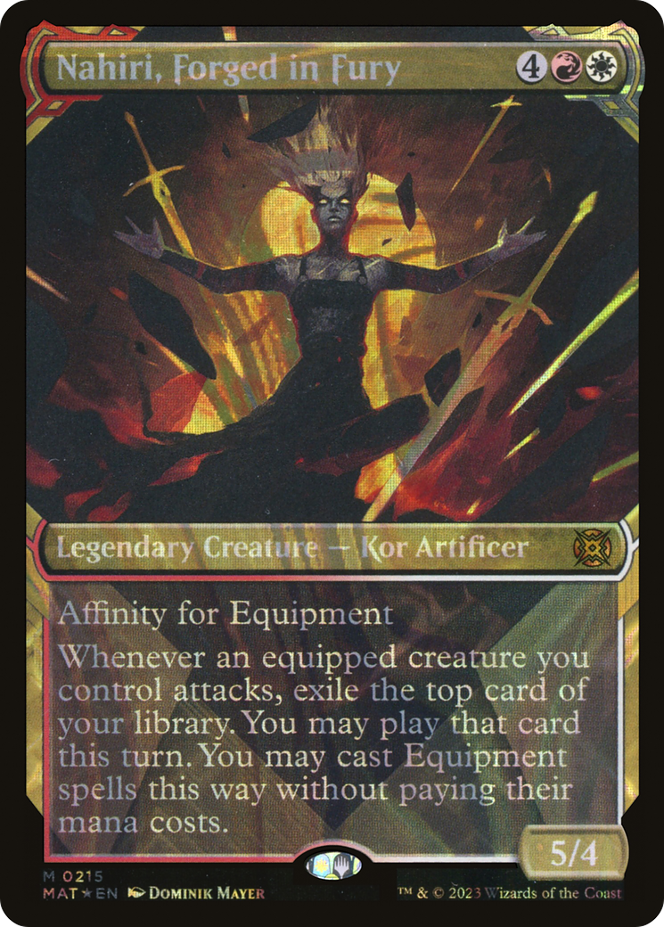 Nahiri, Forged in Fury (Halo Foil) (MAT-215) - March of the Machine: The Aftermath: (Showcase) Foil