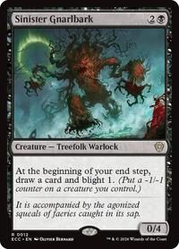 Sinister Gnarlbark (12) [Commander: Lorwyn Eclipsed]