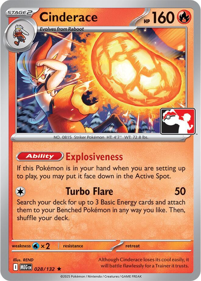 Cinderace - 028/132 (028/132) [Prize Pack Series Cards]