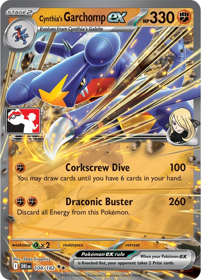 Cynthia's Garchomp ex - 104/182 (104/182) [Prize Pack Series Cards]